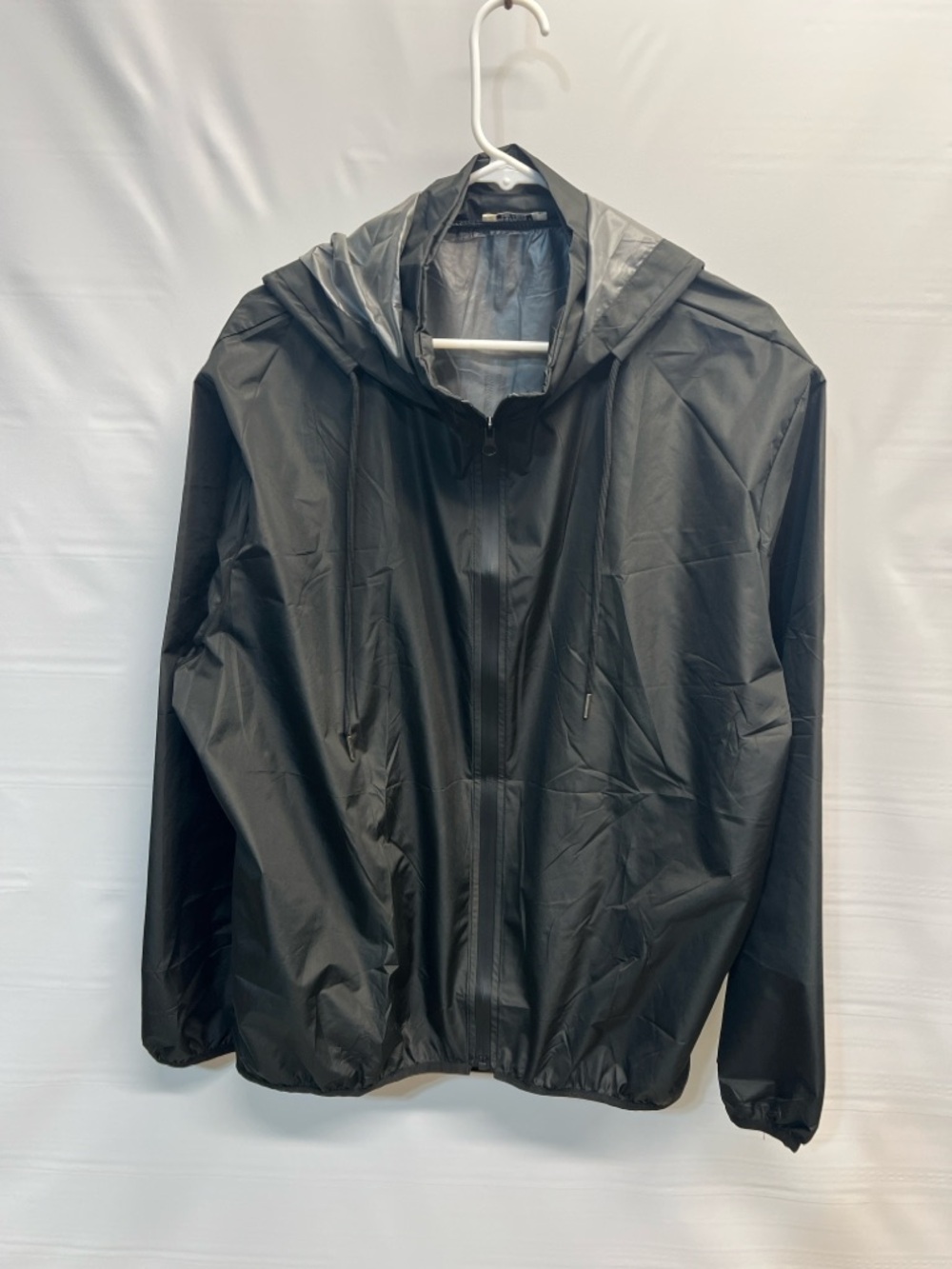 COOFANDY Men’s XL Black Lightweight Hooded Windbreaker Jacket Full Zip